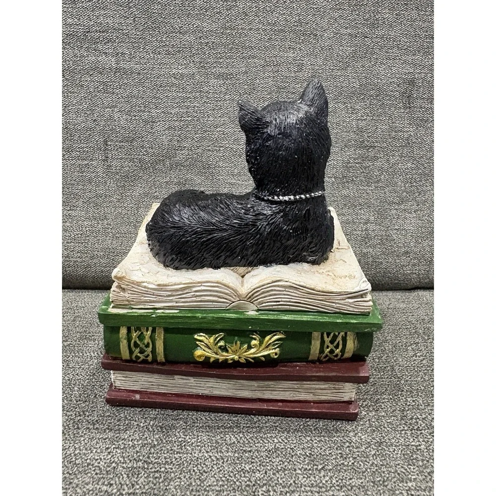 Witching Hour 3 Wiccan Kitten Cats Potion Triple Moon‎ Cauldron & Trinket Box